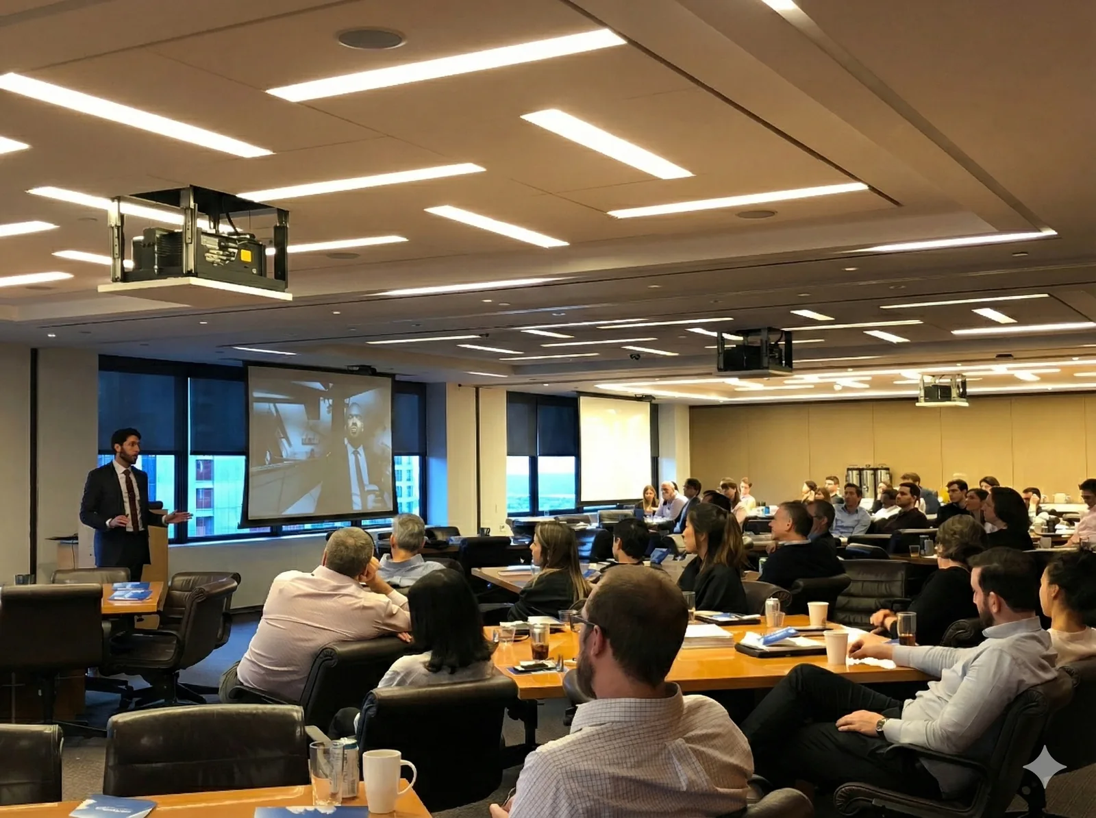 Jon Krop leading a well-being workshop at a law firm